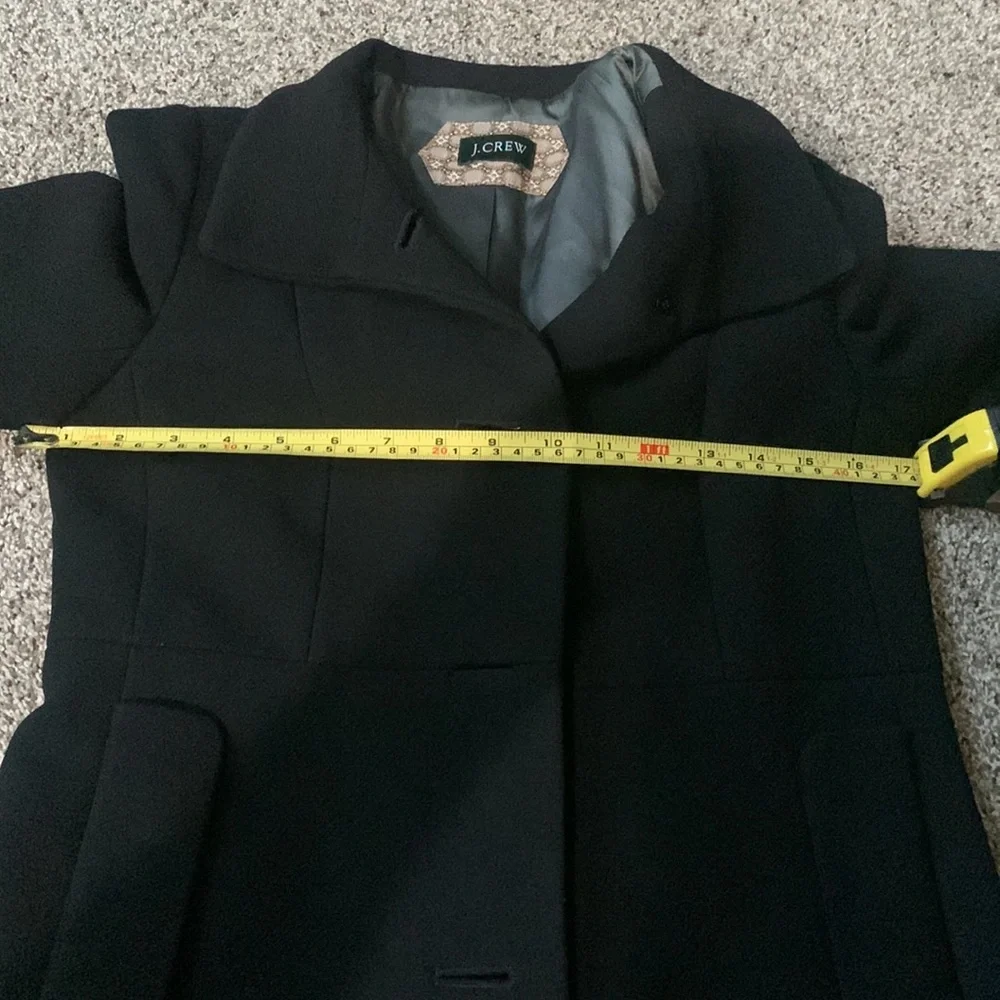 J crew black will blend coat size Small outerwear, career, classic
